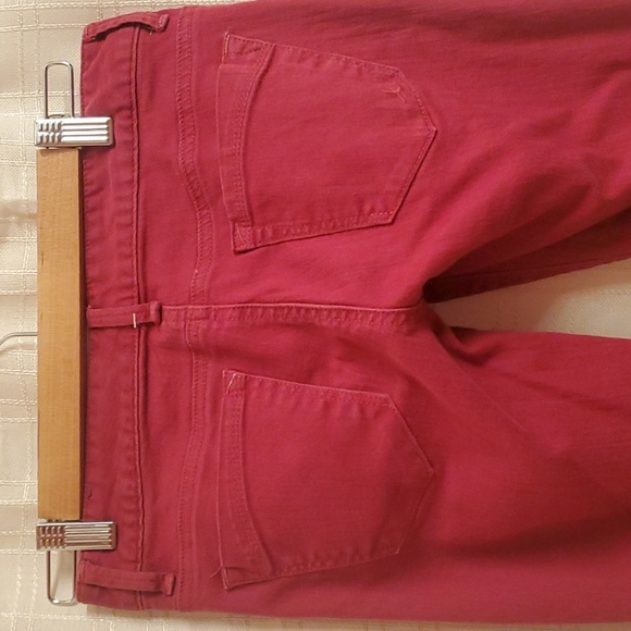 Express Red Jeans Womens Size 0 Red Zelda Slim Fit Ultra Low Rise Jeans - Picture 8 of 16